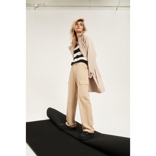 Marisse Women&amp;#039;s Trousers L-Sp-4308 Beige Slike