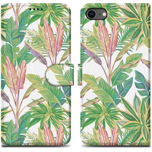 Cadorabo Ohi&scaron;je, združljiv z Apple - Design Green Rainforest &scaron;t. 8 - Za&scaron;čitni pokrov z magnetnim zapiranjem, funkcijo stojala in režo za kartico, (20599170) Cene