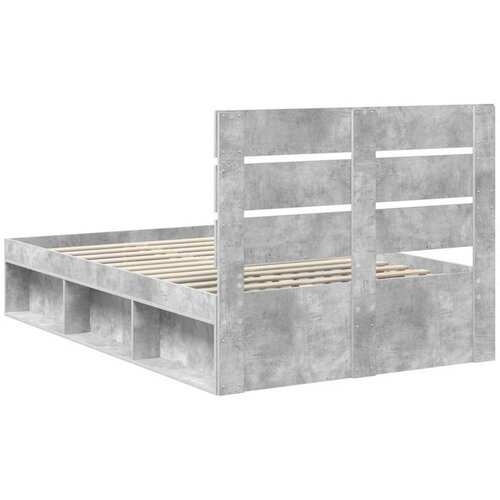  Okvir za krevet Beton 120 x 190 cm Čvrsto borovo drvo Slike