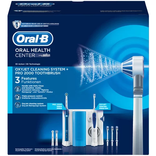 Oral-b Električna zobna ščetka Center OxyJet Munddusche Reinigungssystem + Pro2