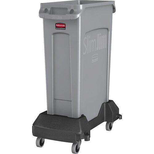 Rubbermaid Koši za odpadke SLIM JIM®, komplet, z vozičkom iz umetne mase, prostornina 60 l Cene