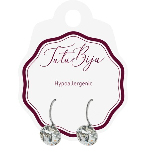 Tutu Biju Uhančki Rivolo Pendant 10 mm - Crystal - TRP100C001 Slike