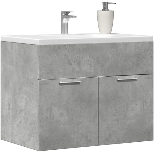 VidaXL Omarica za umivalnik betonsko siva 60x38,5x46 cm iverna plo&amp;scaron;ča Slike