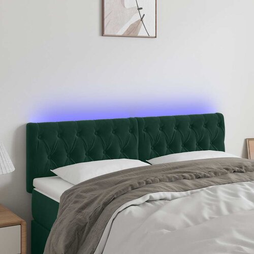  LED uzglavlje tamnozeleno 144x7x78/88 cm bar&scaron;unasto Cijene