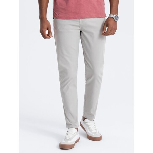 Ombre Men's tailored chino pants - gray Cijene