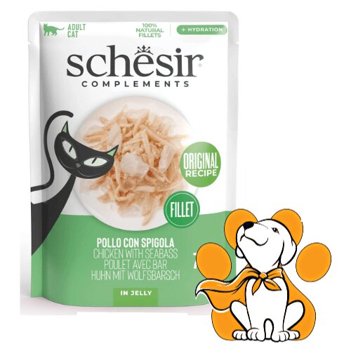 Schesir Cat Pouch Chicken With Seabass Jelly 70g, Vlažna Hrana Za Mačke Cene