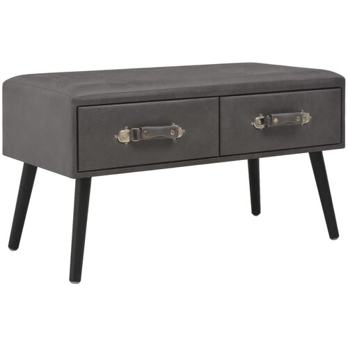 The Living Store Klubska mizica siva 80x40x46 cm umetno usnje - Klubska Mizica, (21421256) Slike