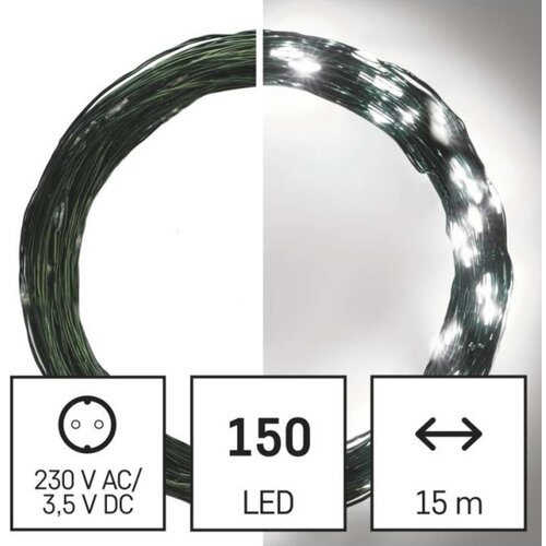  LED spolja&amp;scaron;nji niz 150xLED/20m IP44 hladna bela Slike