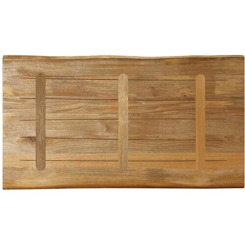 Stolna ploča sa živi rub 100x60x3,8 cm masivno grubo drvo manga Slike