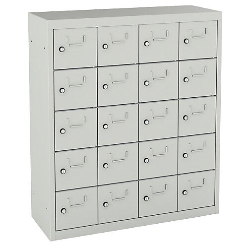  Omara z majhnimi predelki, 20 predelkov, VxŠxG 938 x 809 x 300 mm, svetlo siva vrata Cene