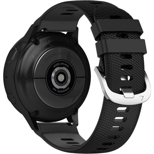 AVIZAR zapestnica za samsung galaxy watch 5 / watch 4 / active 2 / active 40mm, silikonsko teksturirana in nastavljiva - ?rna, (5000039329) Cene