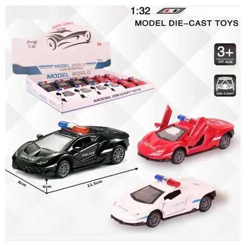 Magic Toys Lamborghini kovinski model policijskega avtomobila na poteg nazaj v več različicah 1/32 Cene