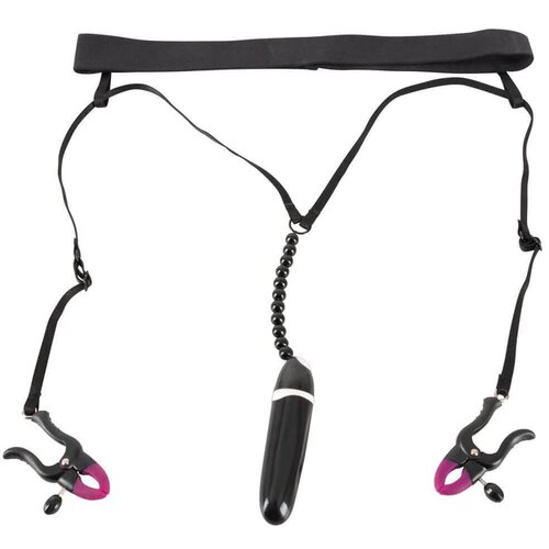 Bad Kitty Vaginalna pinceta z ženskim vibratorjem - vijolično-črna (S-L) Cene
