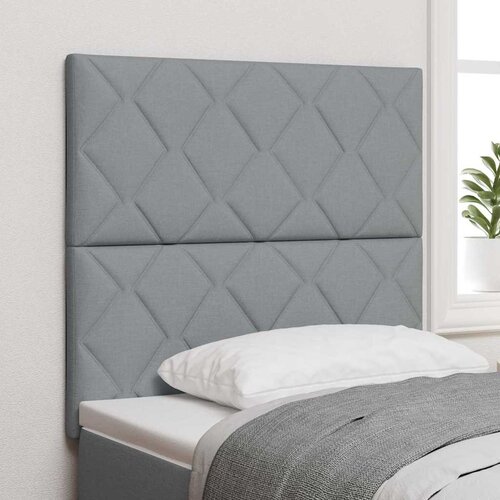  LED glava kreveta Svijetlo siva 90 cm tkanina Cijene