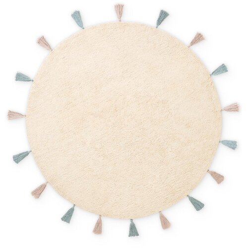 Hanse Home Kremno bela pralna/ročno tkana bombažna otro&amp;scaron;ka preproga &amp;oslash;160 cm Snuggle Sunna &amp;ndash; Slike