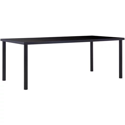  Jedilna miza črna 200x100x75 cm kaljeno steklo
