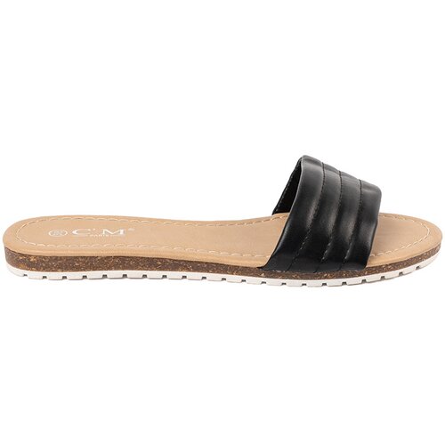 Shelvt Classic women's black flip-flops on a flat sole Cijene