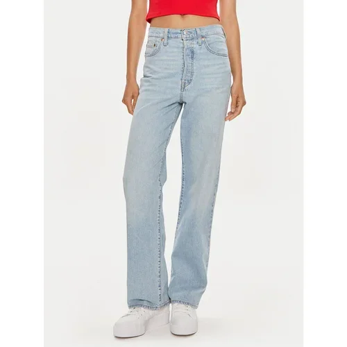 Levi's Jeans hlače Ribcage 72693-0202 Modra Straight Fit