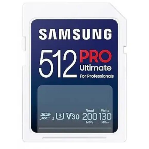 Samsung Memorijska kartica PRO Ultimate SDXC, 512GB, MB-SY512SB, WW 4K 200MBs, 130MBs Slike