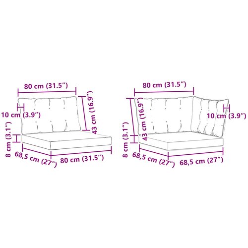  Set vanjskih sofa 4 kom. Prirodna i krem Smeđa 249 x 164,5 x 73 cm Slike