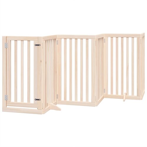  Vrata za pse s vrata&amp;scaron;cima 12 panela sklopiva 600 cm drvo topole Smeđa 50 x 90 x 2 cm Slike
