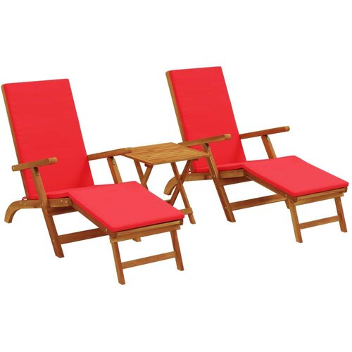  Ležaljka koja se može preklopiti i nagnuti 3 pcs Crvena Slike