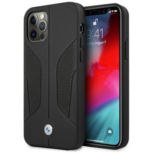 BMW USNJEN OVITEK HARDCASE ZA IPHONE 12 PRO MAX 6.7 ČRN OVITEK, (21834595) Cene