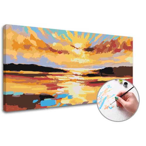 Artmie slikanje po brojevima ZAPAD SLNKA 80x40 cm - bez rama Cene