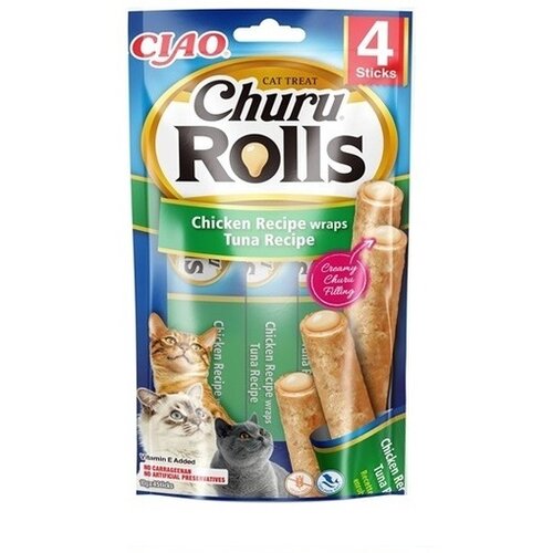 Inaba poslastica za mačke Rolls piletina i tuna 4x10 g Slike