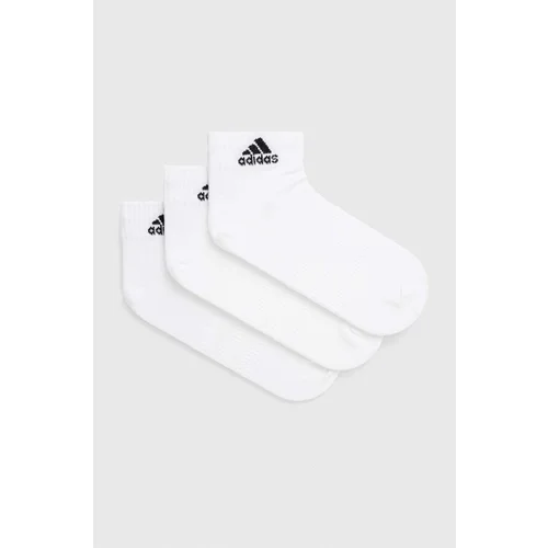 Adidas Nogavice Performance 3-pack bela barva