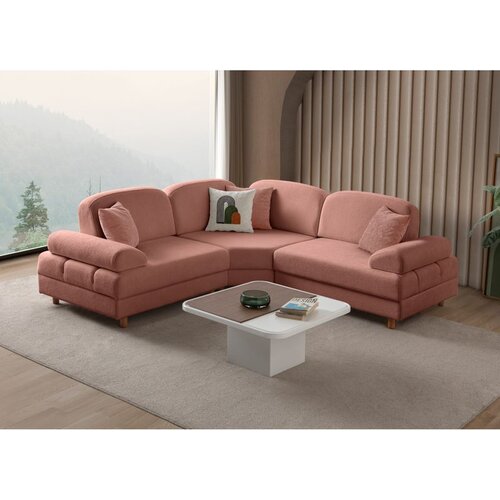 Atelier Del Sofa Aries Modular S ugaona garnitura na razvlačenje 230 &amp;times; 230 cm, puder roze Slike