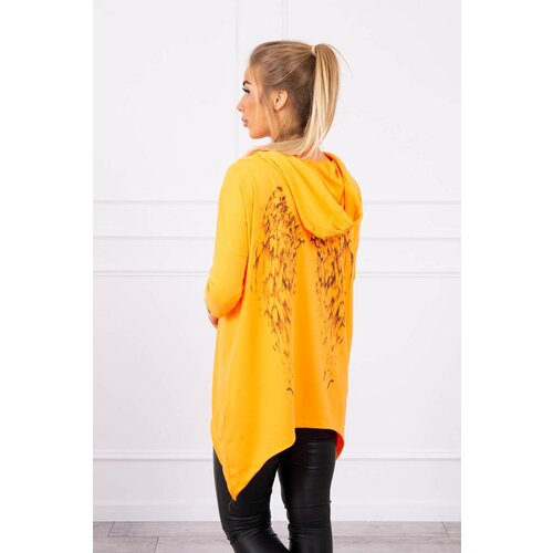 Kesi Sweatshirt with wing print orange neon Cene