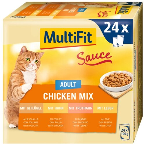 MultiFit Cat Adult mix piletina u umaku Multipack 24x100 g Cijene
