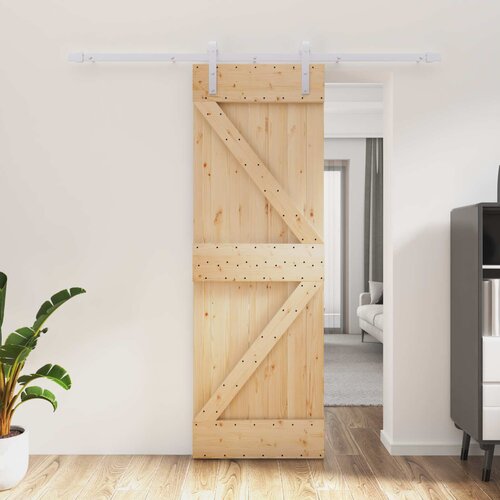  Klizna vrata 70 x 210 cm Čvrsta borovina (neobrađena) Cene