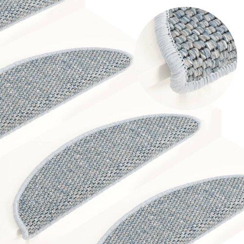vidaXL Samolepilne preproge za stopnice sisal 15 kosov 56x20 cm modre Cene