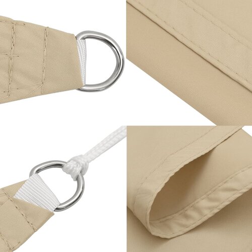  Jedro za za&amp;scaron;titu od sunca od tkanine četvrtasto 2,5 x 2,5 m bež Slike