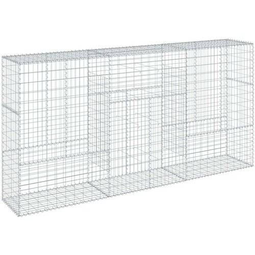 VidaXL Gabionska ko&amp;scaron;ara s poklopcem 300x50x150 cm pocinčano željezo Slike