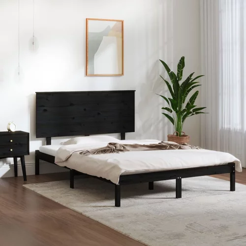  za krevet od masivne borovine crni 120 x 200 cm