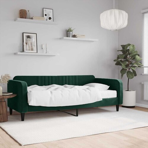  Dnevni krevet s madracem tamnozeleni 90 x 200 cm baršunasti Cene