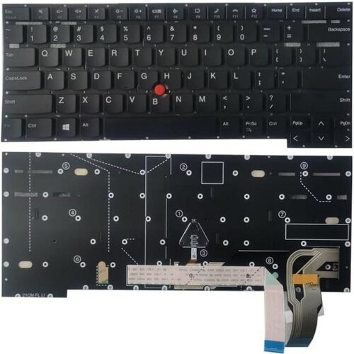 XRT POWER tastatura za laptop lenovo thinkpad T14s gen 2, X1 extreme Gen4 veliki enter, backlight i gumb Slike