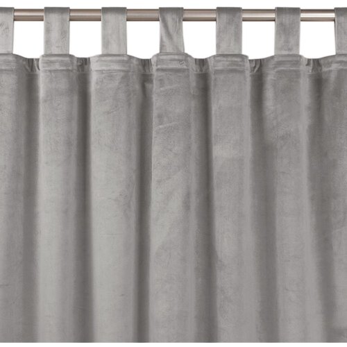 Curtain VILA color gray style classic 10cm tab tops velvet 200x225 HOMEDE Slike