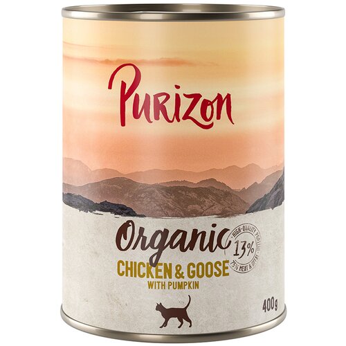 Purizon Organic 6 x 400 g - Piletina i gu&amp;scaron;četina s bundevom Slike