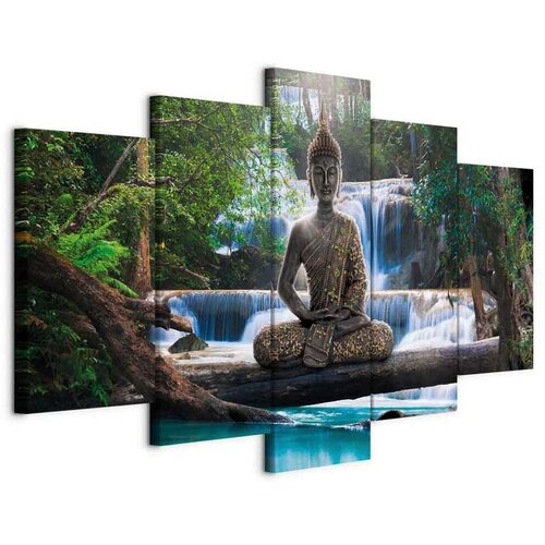 Artgeist Slika Na Platnu Buddha And Waterfall Cene