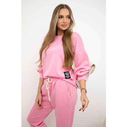 Kesi Włoski Viscose set sweatshirt + pants light pink