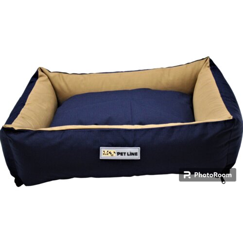 Pet Line krevet za pse sa jastukom teget/svetlo braon s 65x50cm Slike
