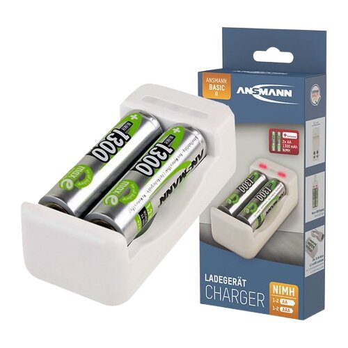 Ansmann Punjač za baterije Basic II NiMH NiCd, AA 1300 mAh, Beli Cene
