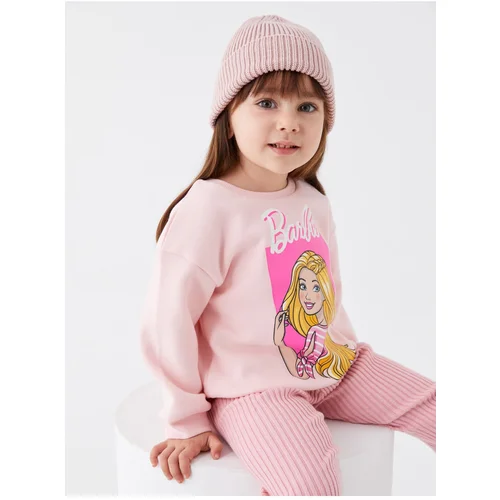 LC Waikiki Crew Neck Barbie Printed Long Sleeve Baby Girl Sweatshirt