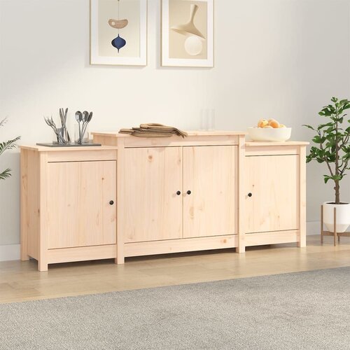 VidaXL Komoda 164 x 37 x 68 cm od masivne borovine Slike