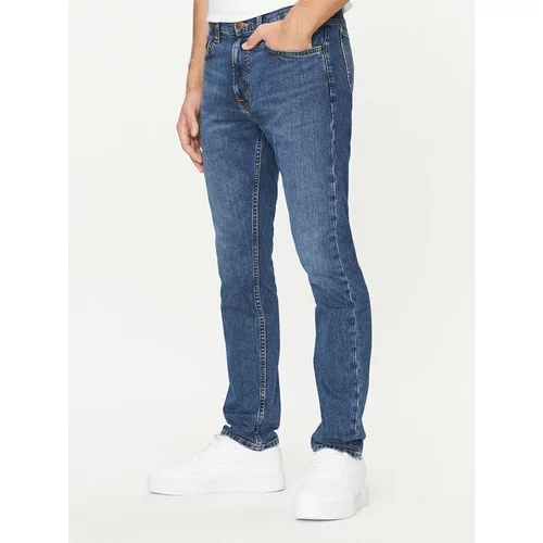 Lee Jeans hlače 112342261 Mornarsko modra Slim Fit