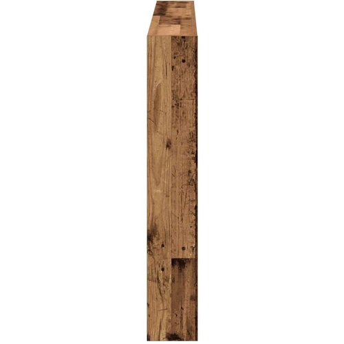  Ormarić za uzglavlje s LED svjetlima staro drvo 160x17x102 cm Slike